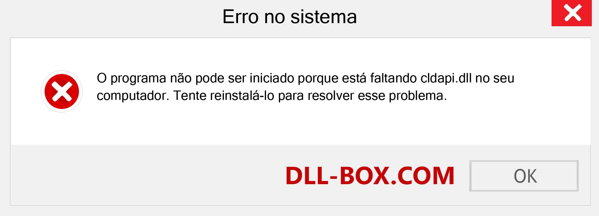 Arquivo cldapi.dll ausente ?. Download para Windows 7, 8, 10 - Correção de erro ausente cldapi dll no Windows, fotos, imagens